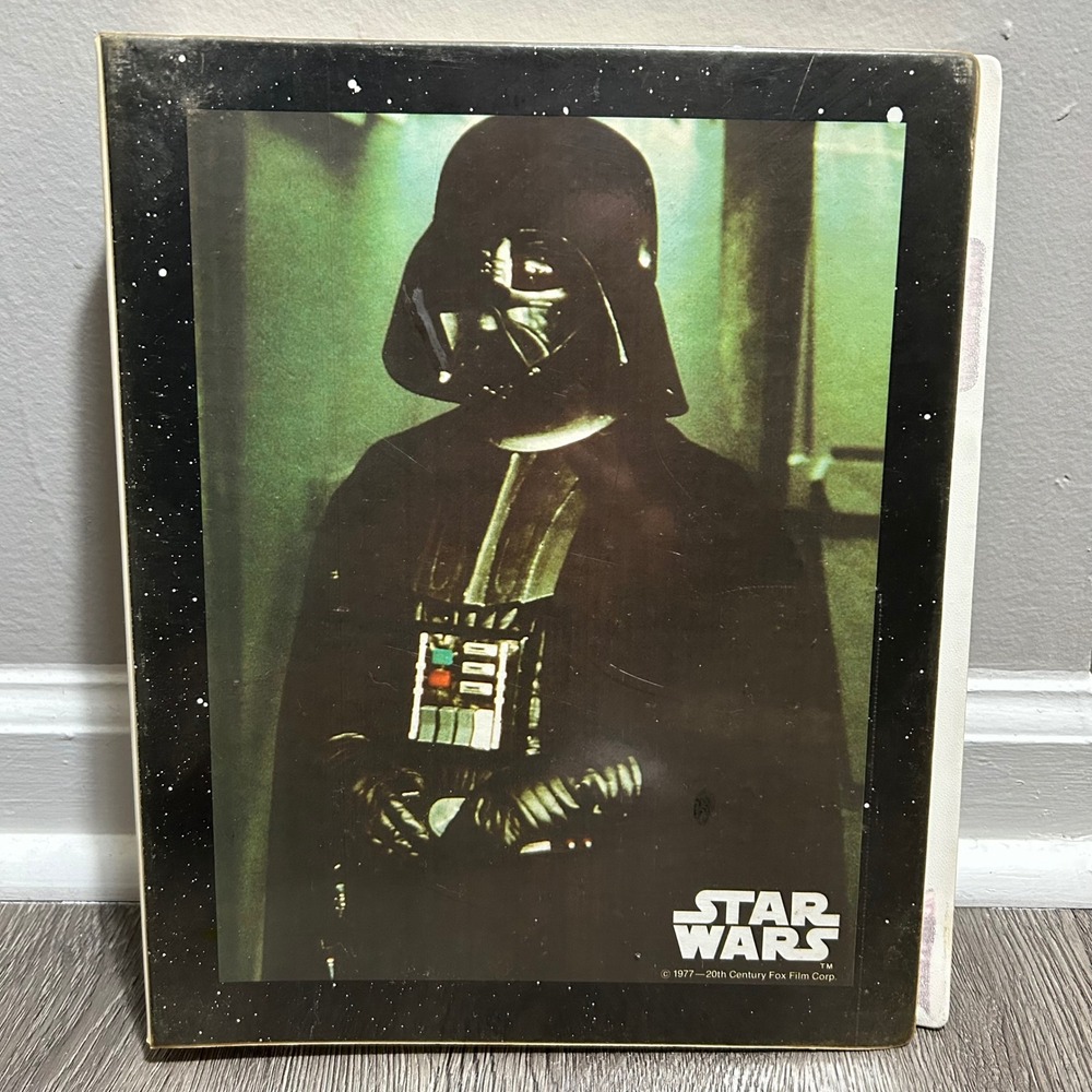 Mead Star Wars Binder Black Vintage Darth Vader Obi-Wan Clipboard